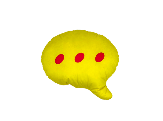SPEECH BUBBLE PILLOW (YELLOW/HOTPINK)